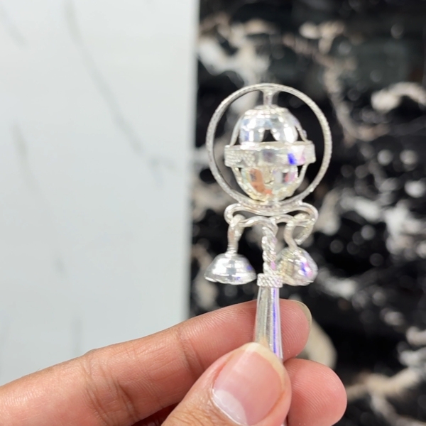 Silver Jhunjhuna for Baby | Pure Silver Rattle Toy for Newborn Gift