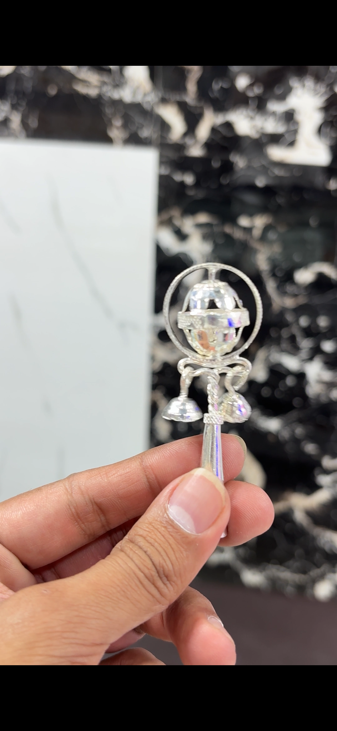 Silver Jhunjhuna for Baby | Pure Silver Rattle Toy for Newborn Gift