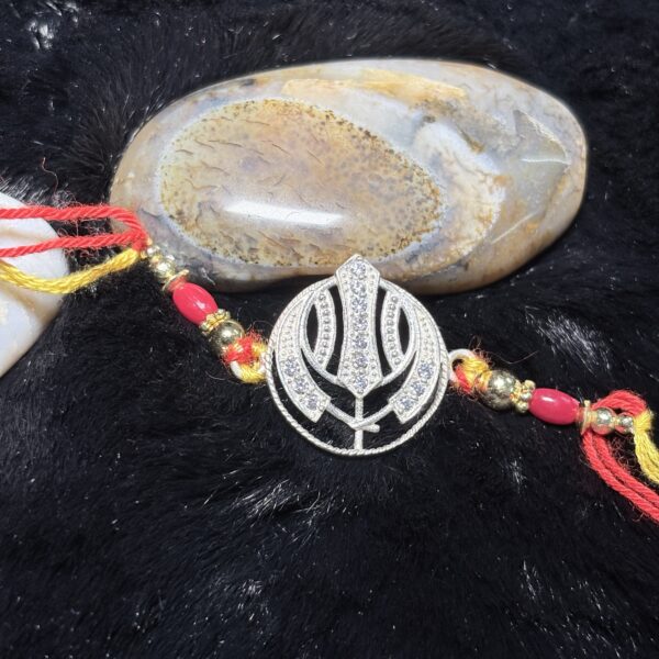 Sikh Khanda Rakhi – Premium Silver Rakhi for Brother