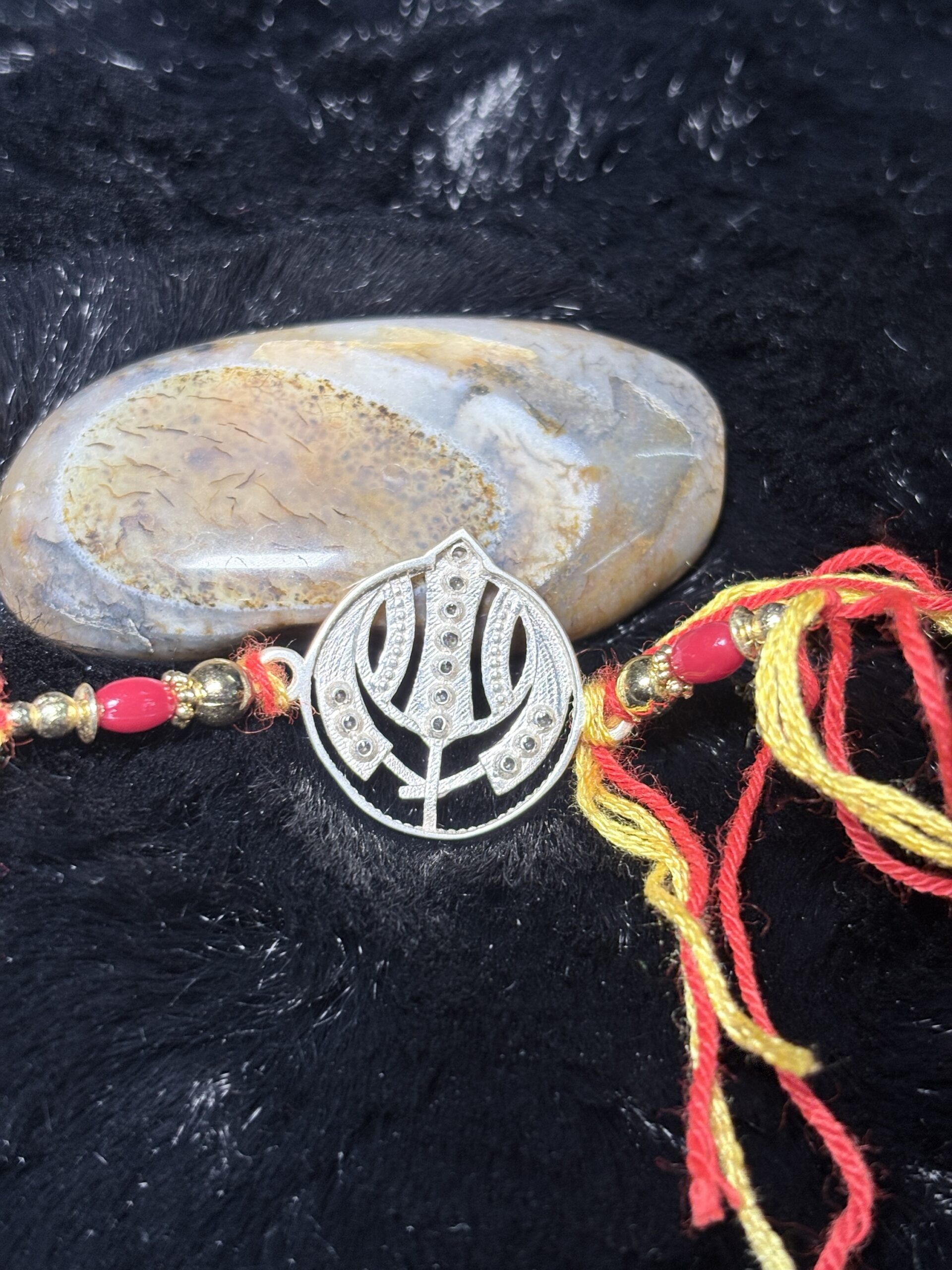 Sikh Khanda Rakhi – Premium Silver Rakhi for Brother - Image 3