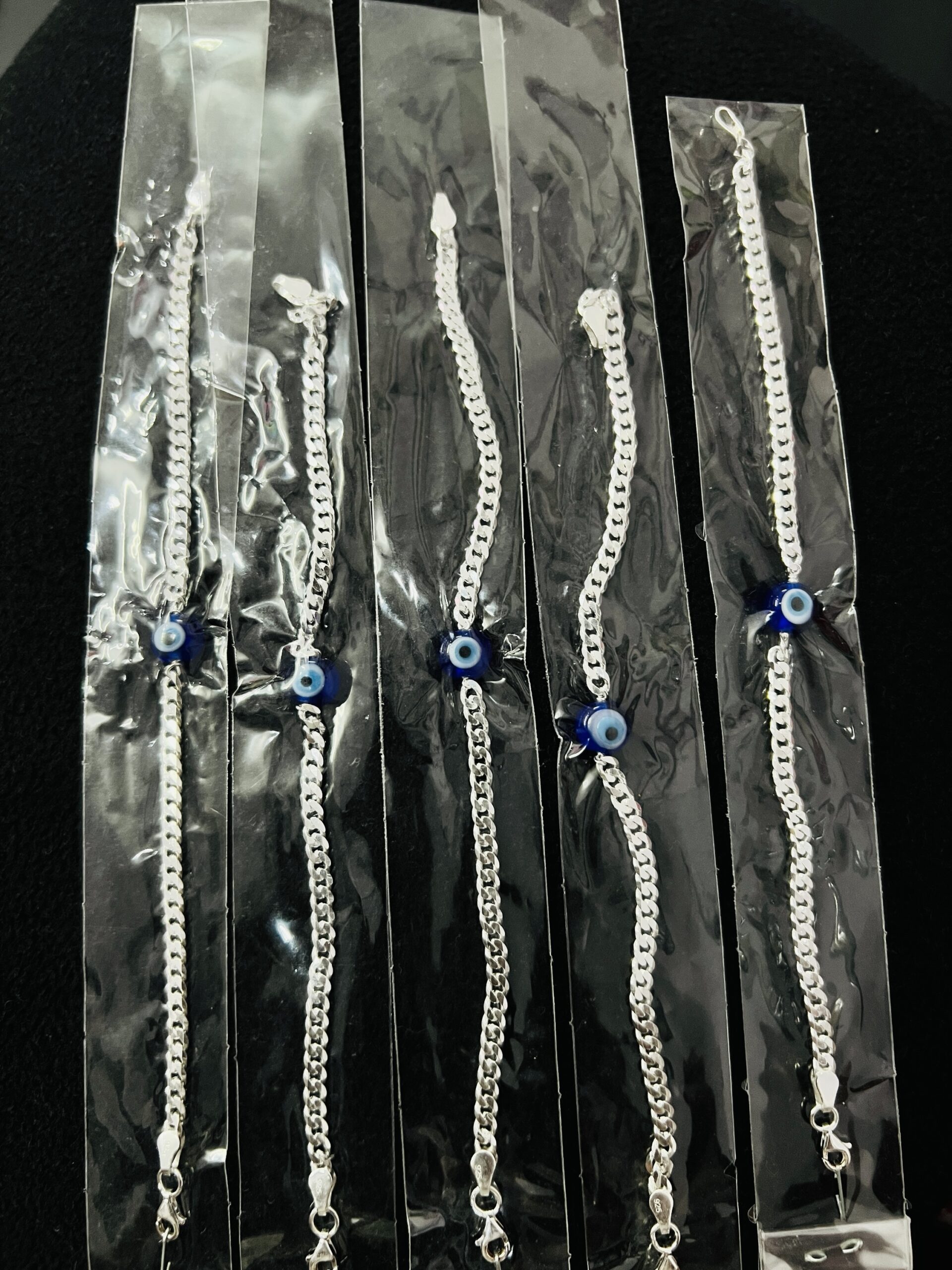 925 Silver Evil-eyes Bracelet Unisex - Image 3