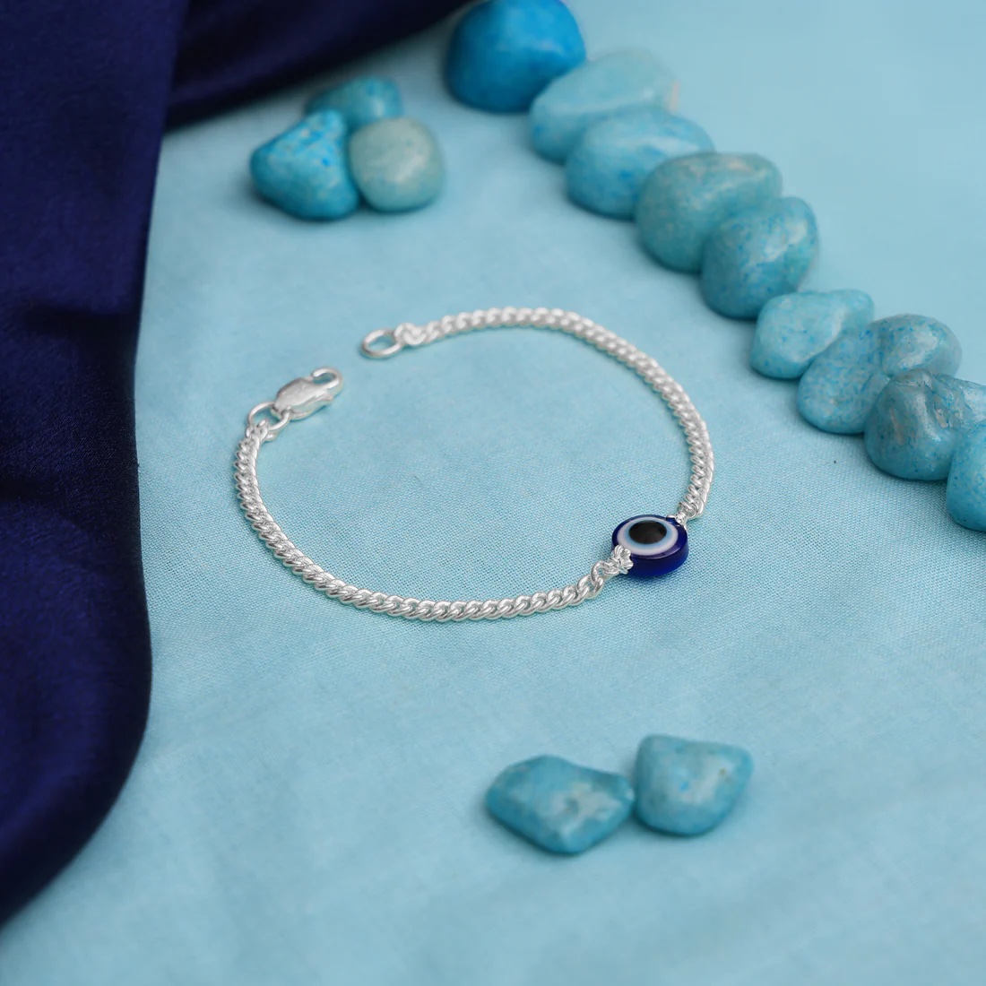 925 Silver Evil-eyes Bracelet Unisex - Image 5