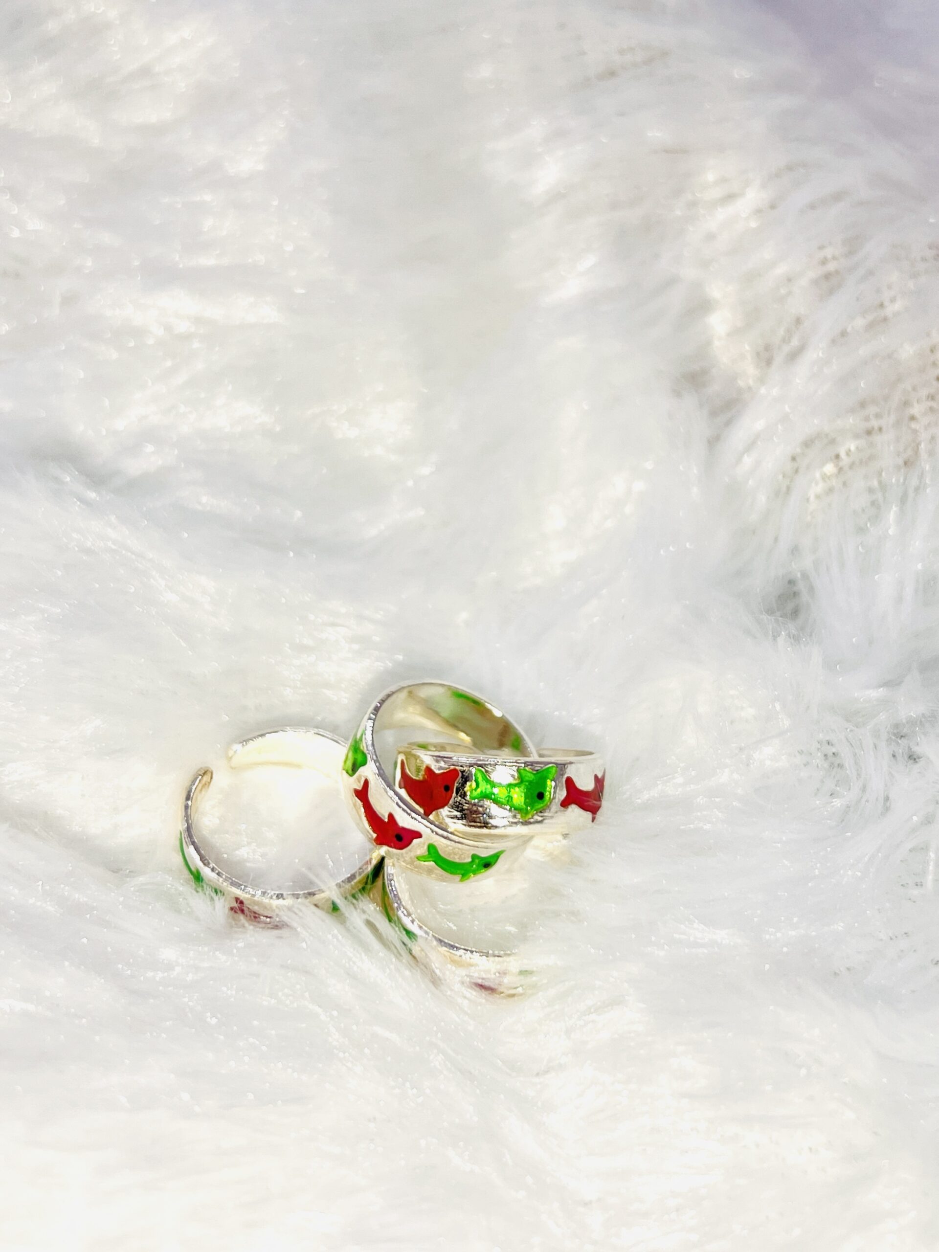 Elegant 925 Sterling Silver Fish Toe Ring 2 Pairs - Image 4