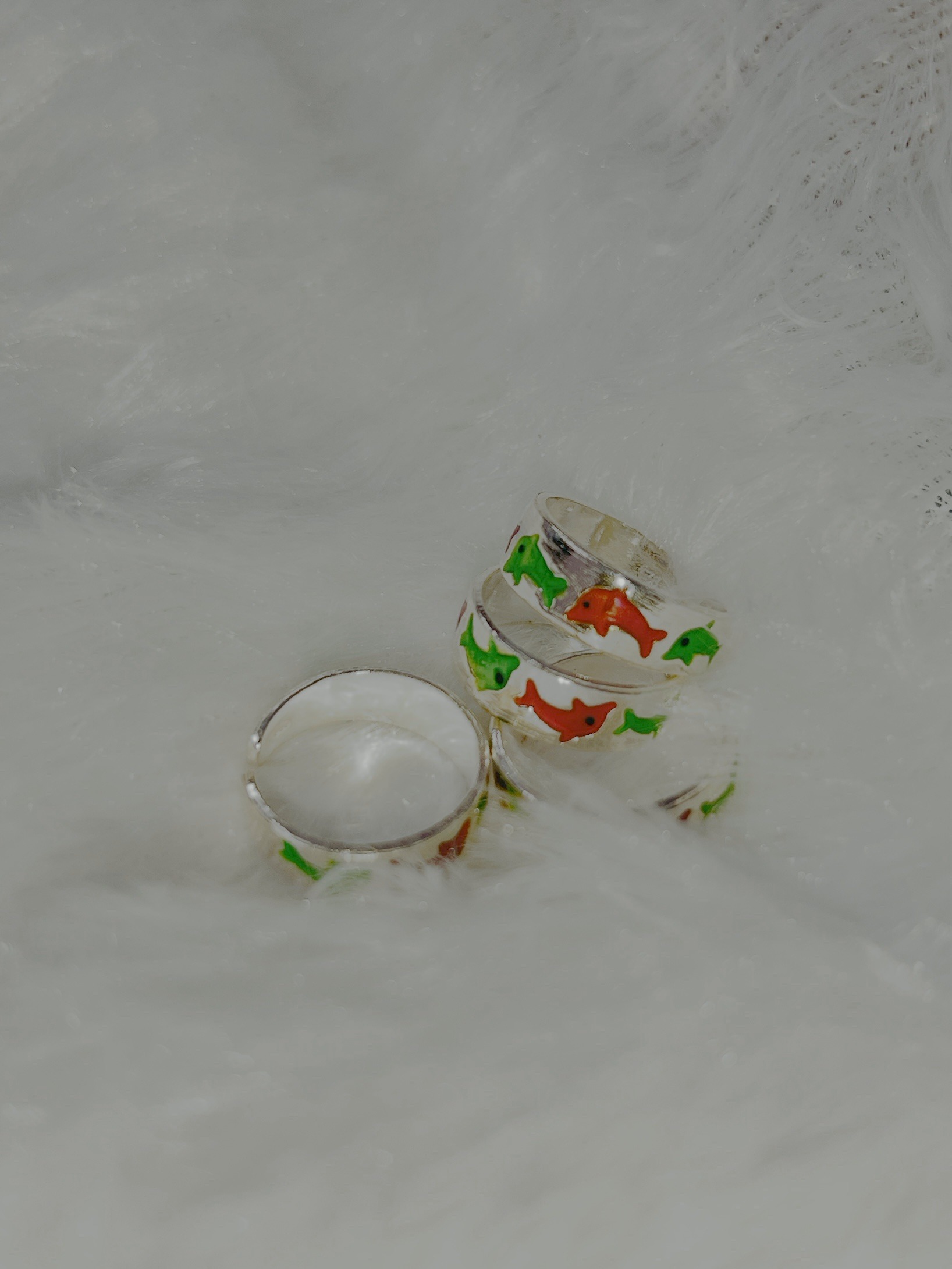 Elegant 925 Sterling Silver Fish Toe Ring 2 Pairs - Image 3