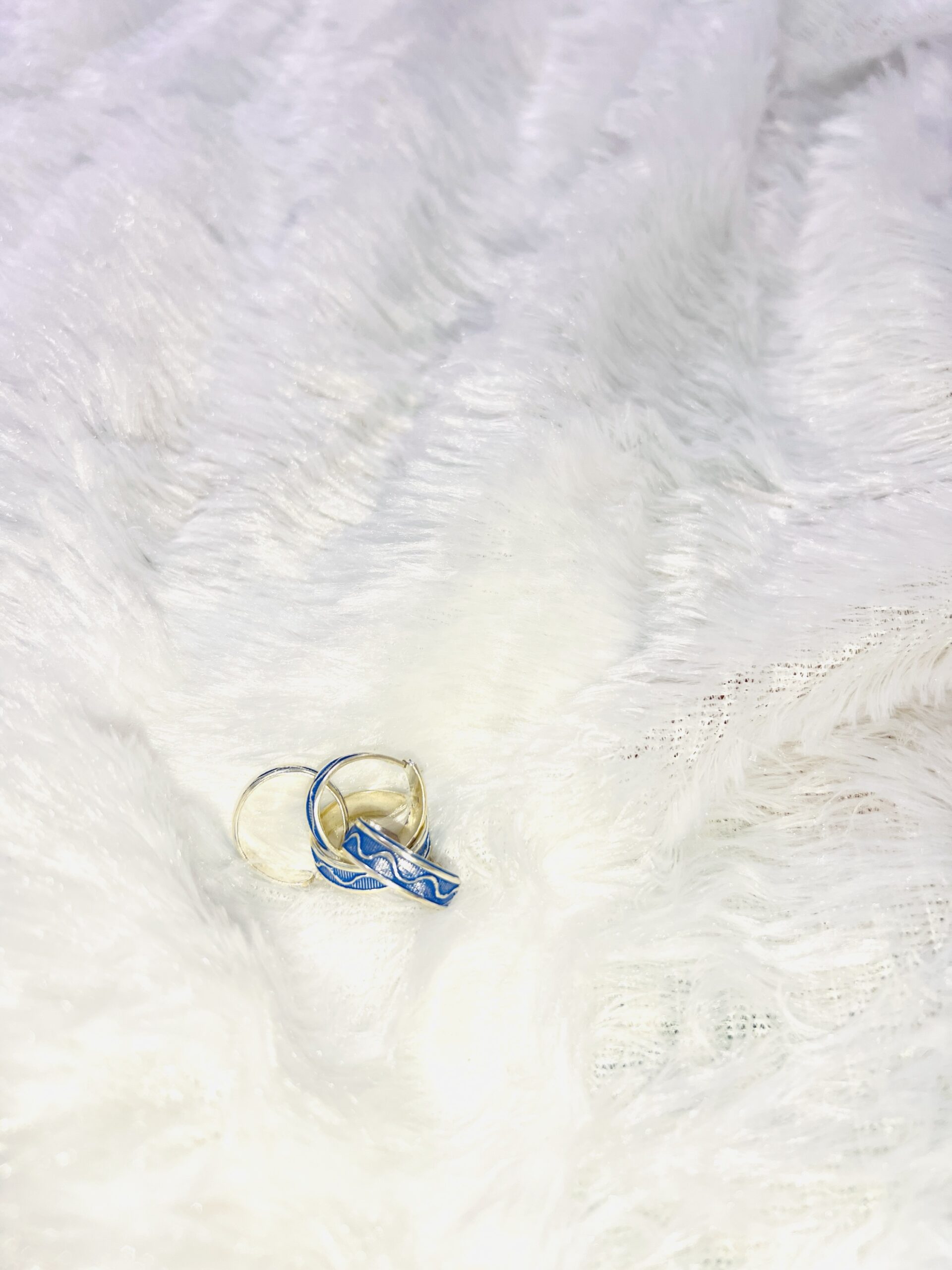 Elegant 925 Sterling Silver Blue Toe Ring 2 Pairs - Image 3