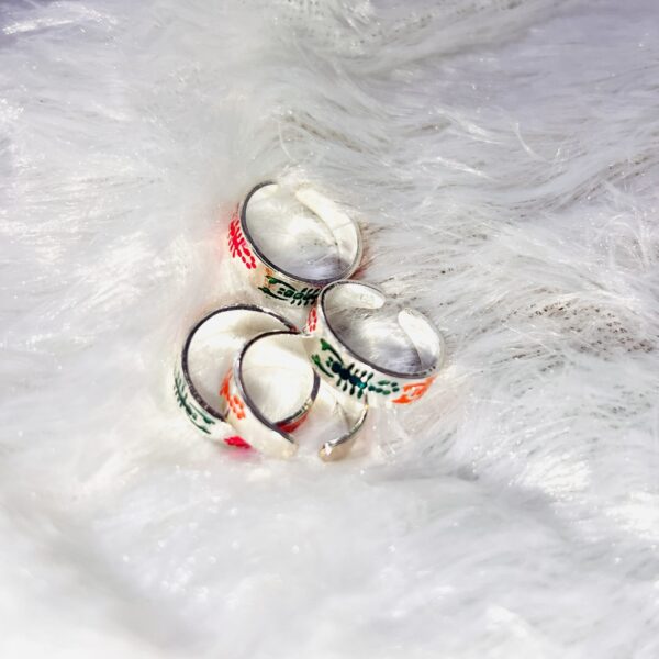 Elegant 925 Sterling Silver Toe Ring 2 pairs