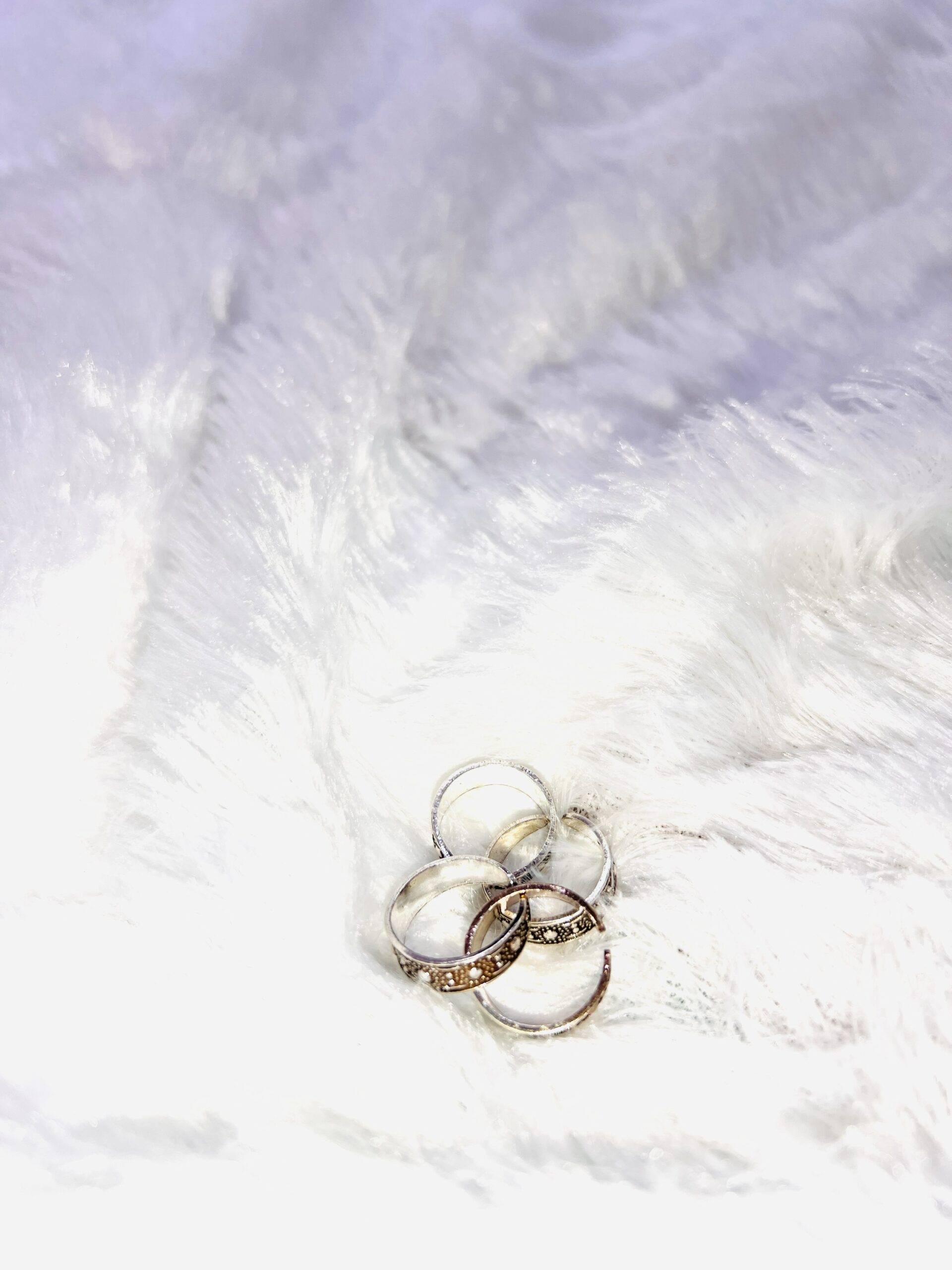 925 Silver Black Antique Toe Ring 2 Pair - Image 2