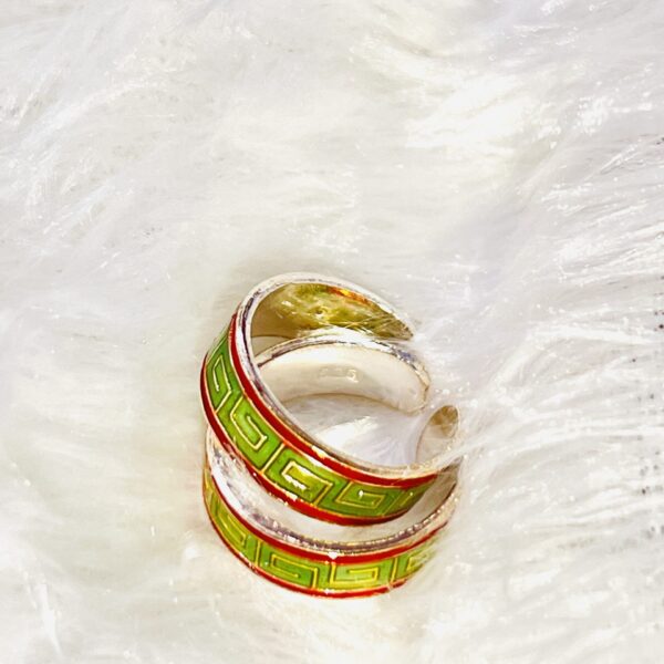 Elegant 925 Sterling Versace Silver Toe Ring 1 pairs