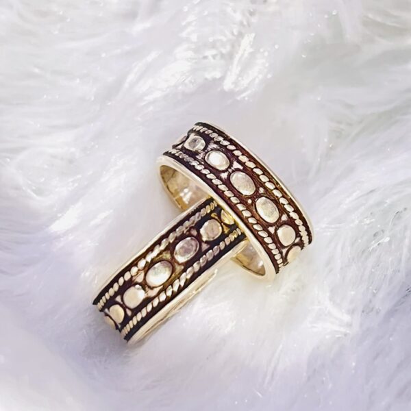 925 Silver Black Antique Toe Ring 1 pair