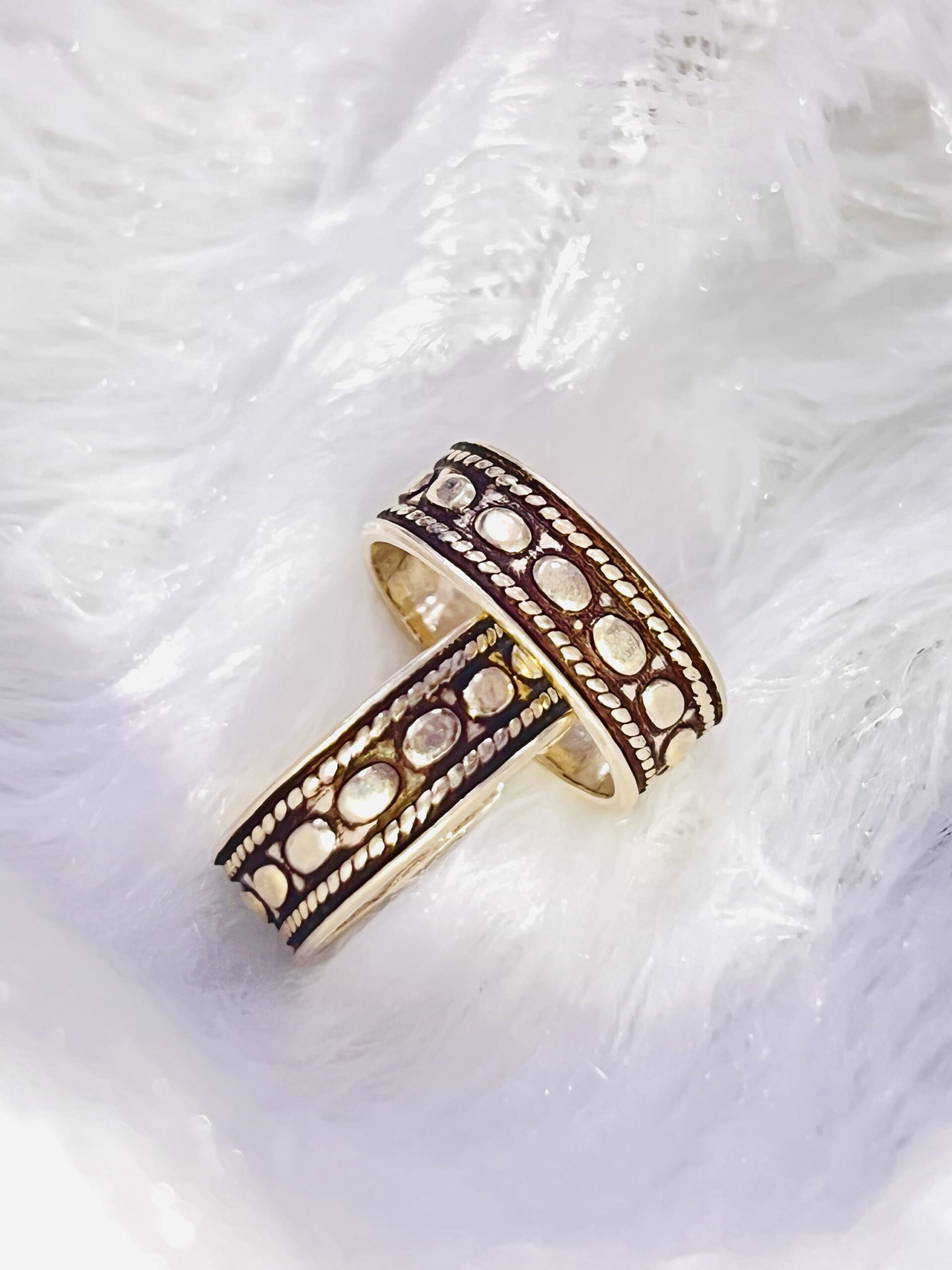 925 Silver Black Antique Toe Ring 1 pair