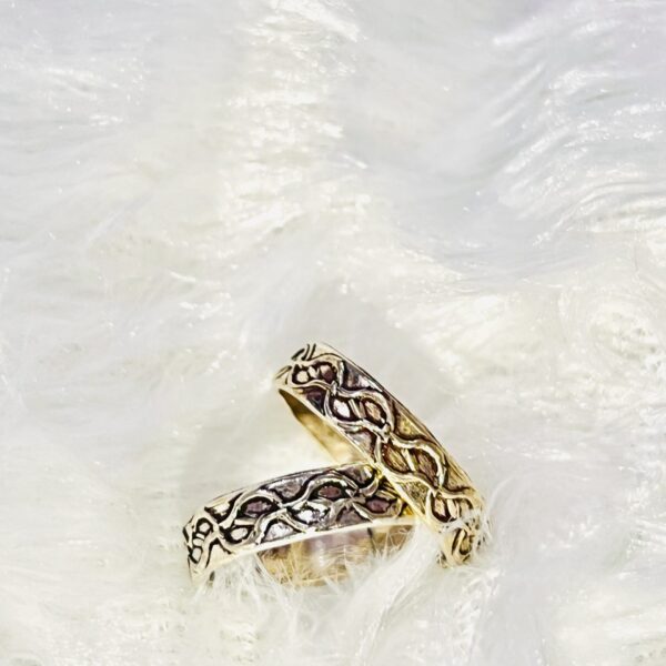 925 Silver Black Antique Toe Ring 1 Pair