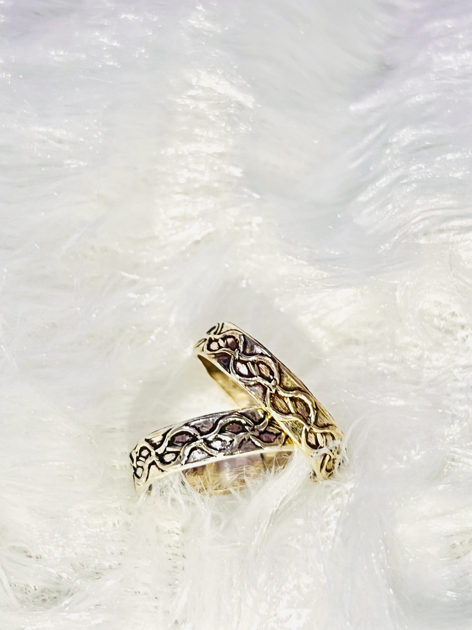 925 Silver Black Antique Toe Ring 1 Pair