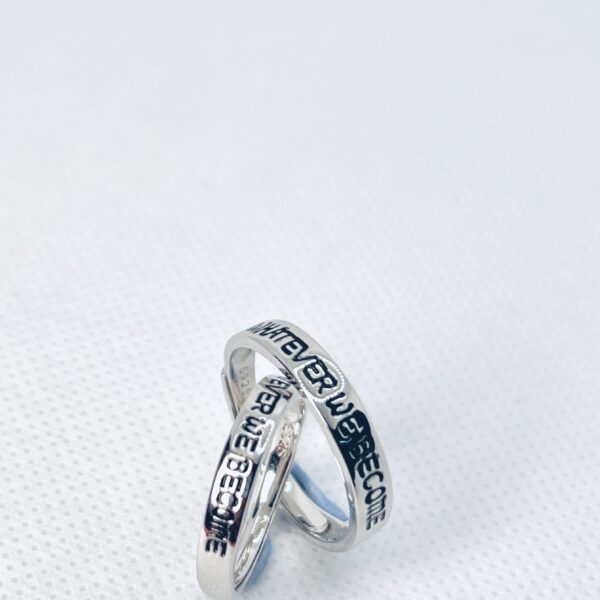 925 Sterling Silver Adjustable Couple Ring – Forever