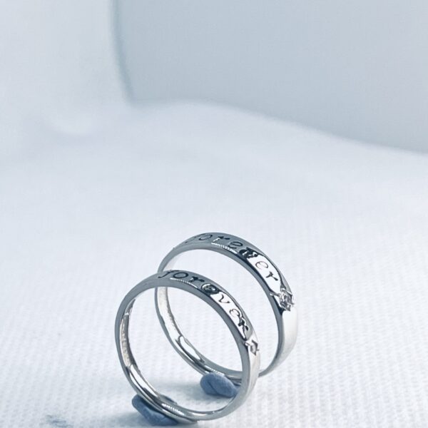 925 Sterling Silver Adjustable Couple Ring – Forever Engraved Band