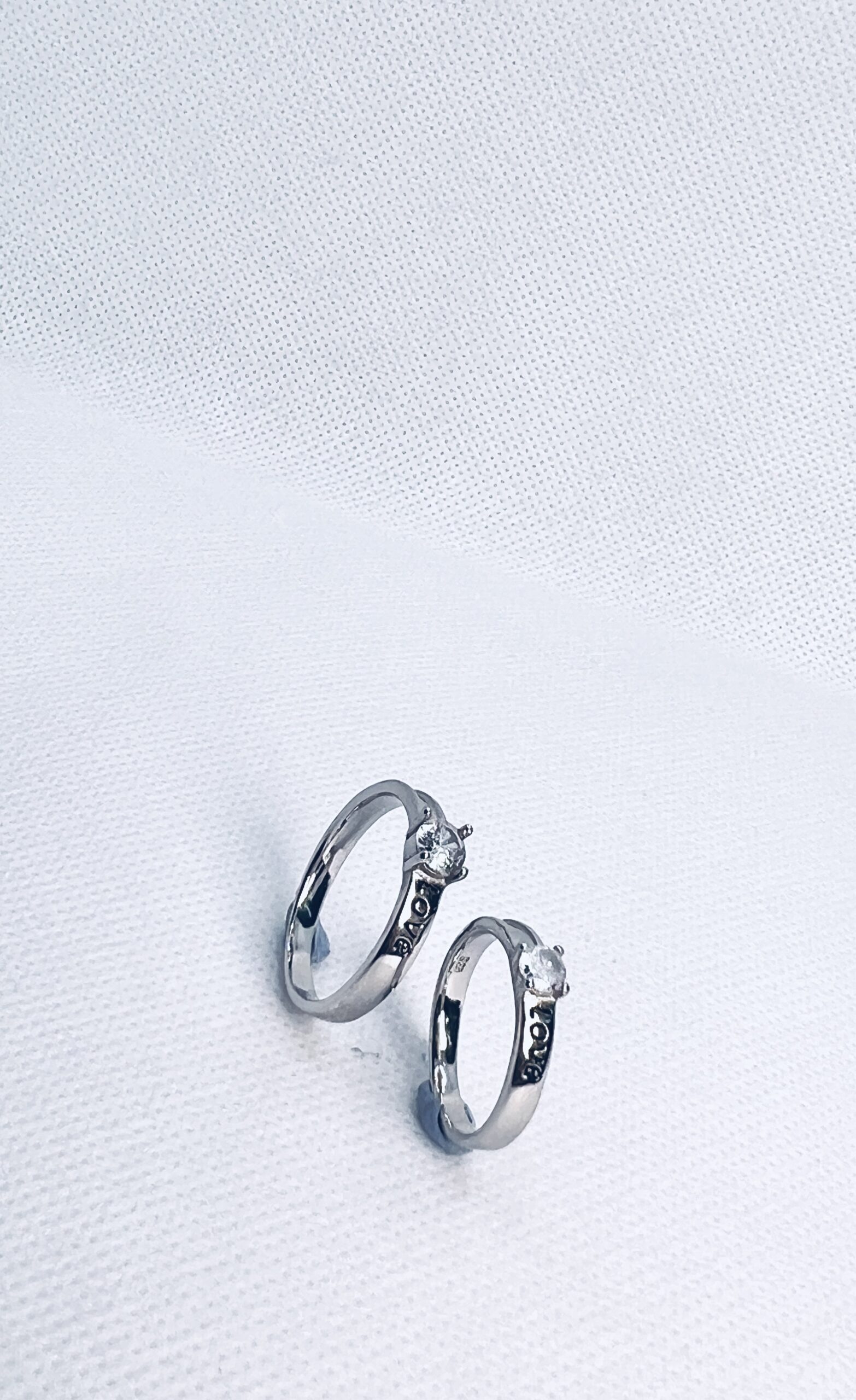 925 Sterling Silver Adjustable Couple Ring – Love Engraved Band - Image 4