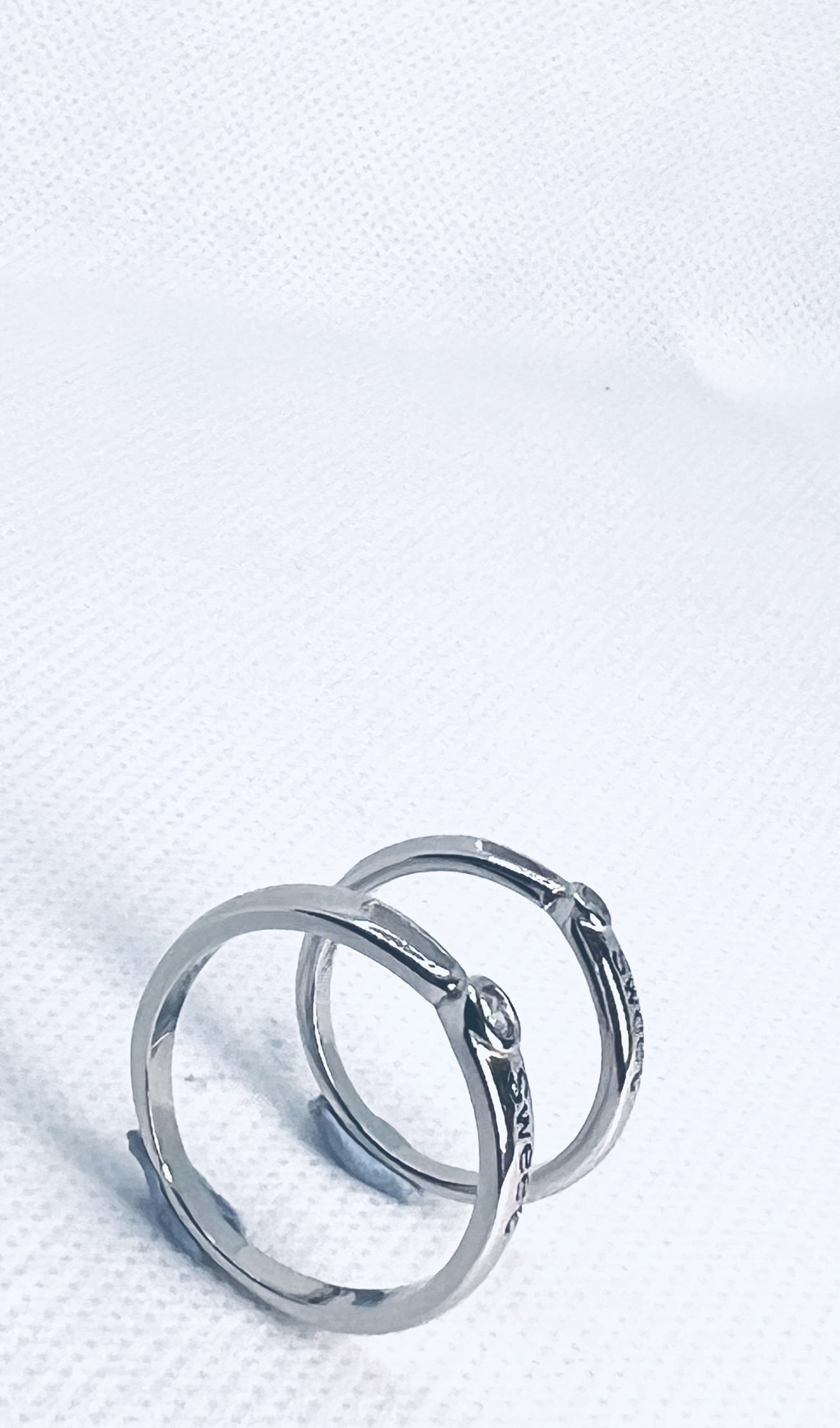 925 Sterling Silver Adjustable Couple Ring – Sweet Engraved Band - Image 4
