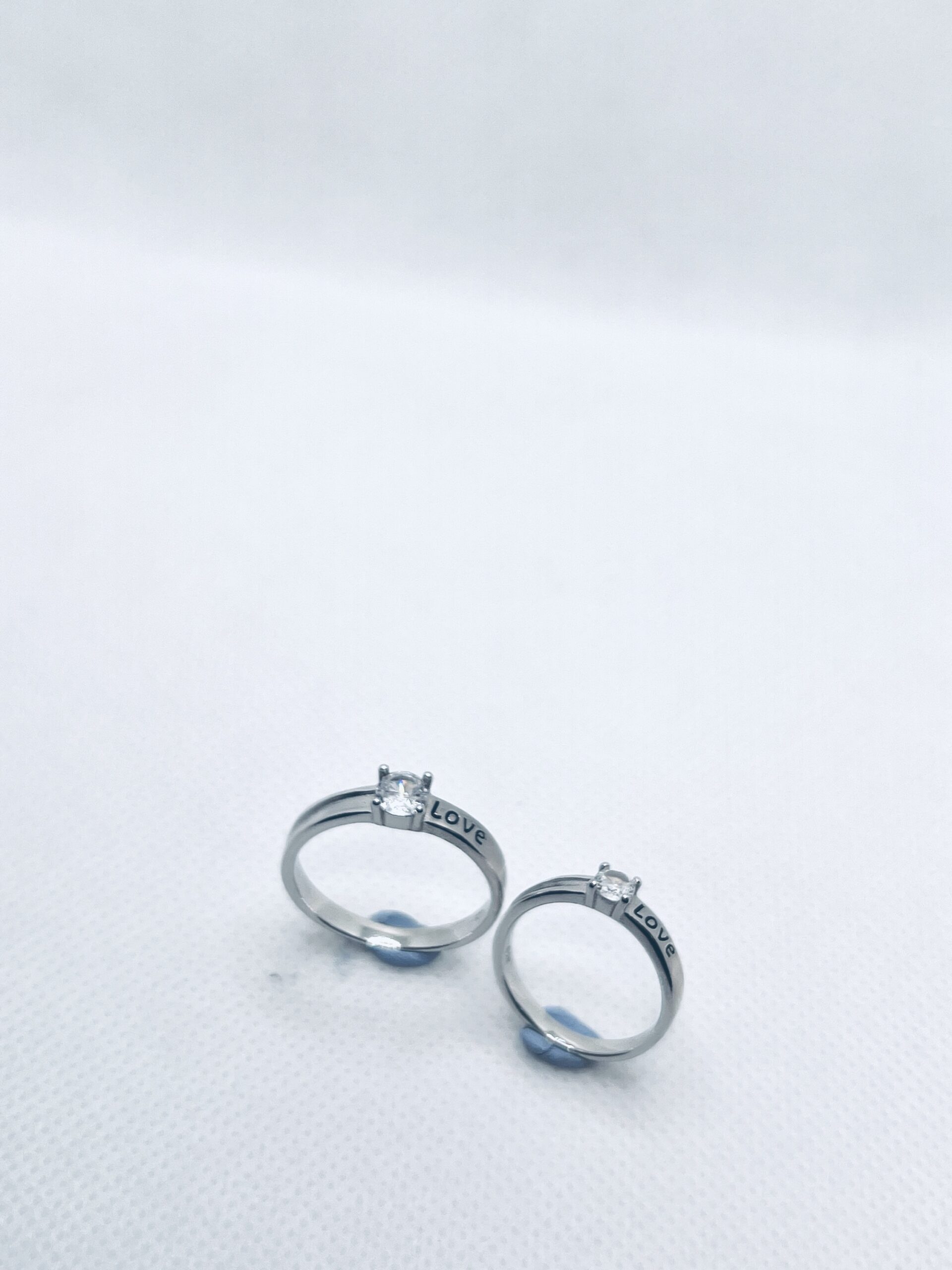 925 Sterling Silver Adjustable Couple Ring – Love Engraved Band - Image 3