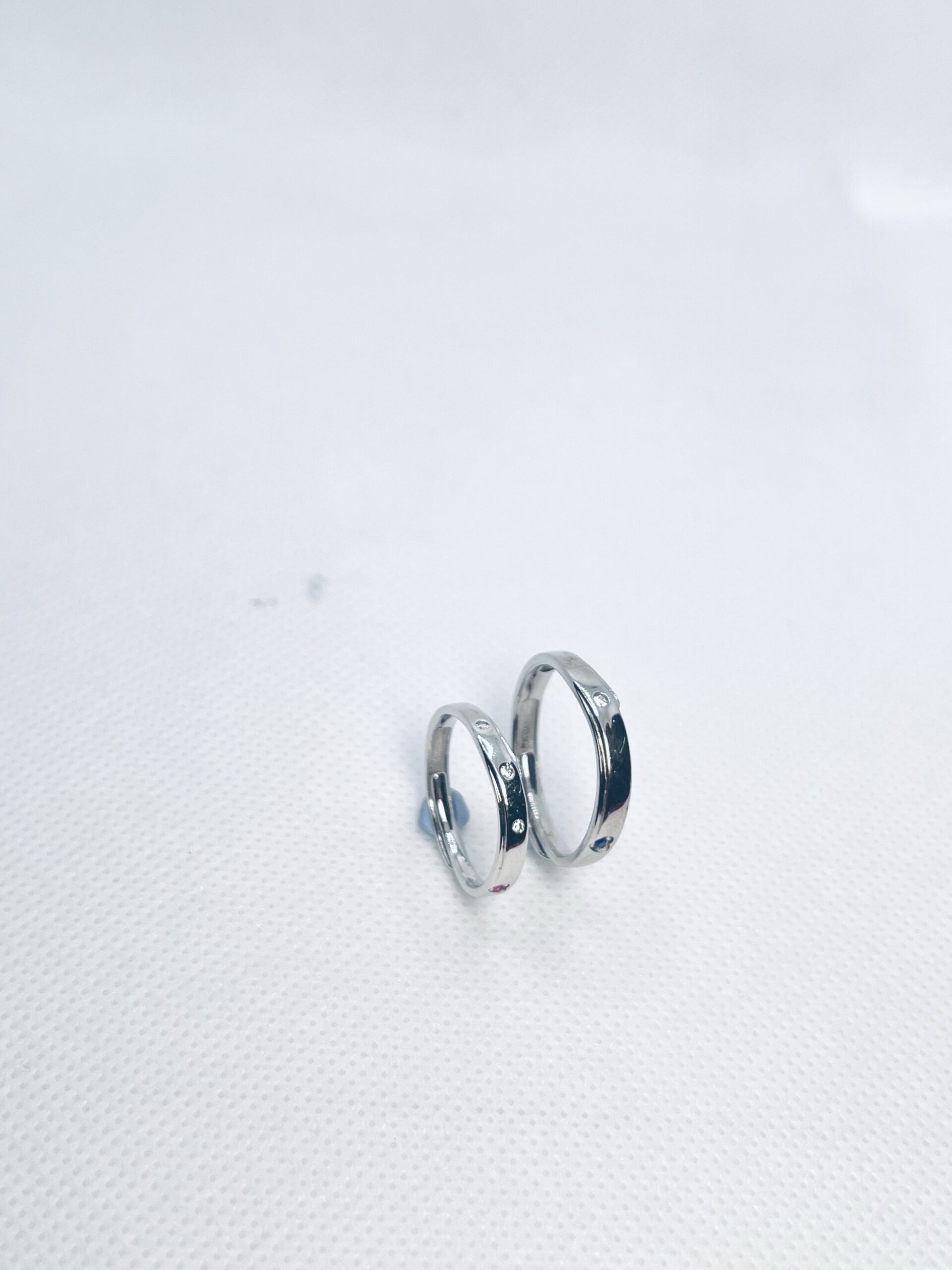 925 Sterling Silver Adjustable Couple Ring – Love Engraved Band - Image 2