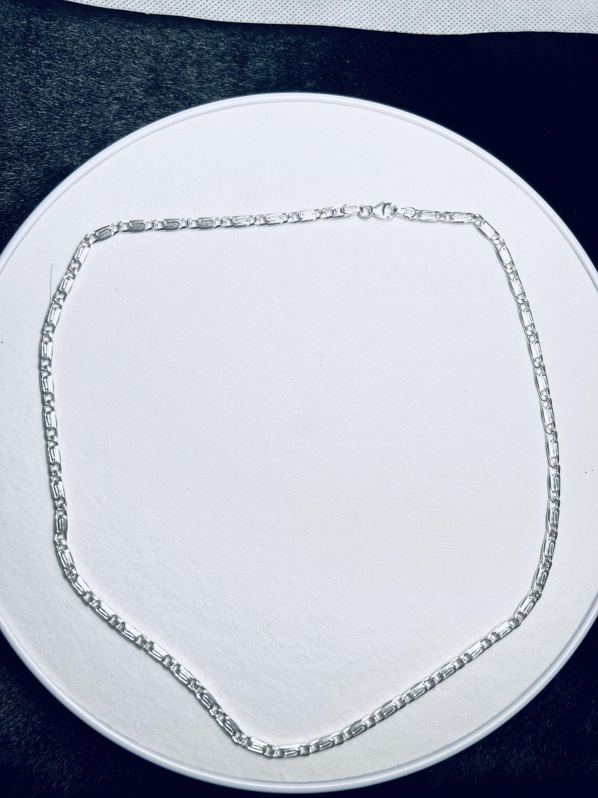 925 Sterling Silver Box Link Chain for Men - Image 4