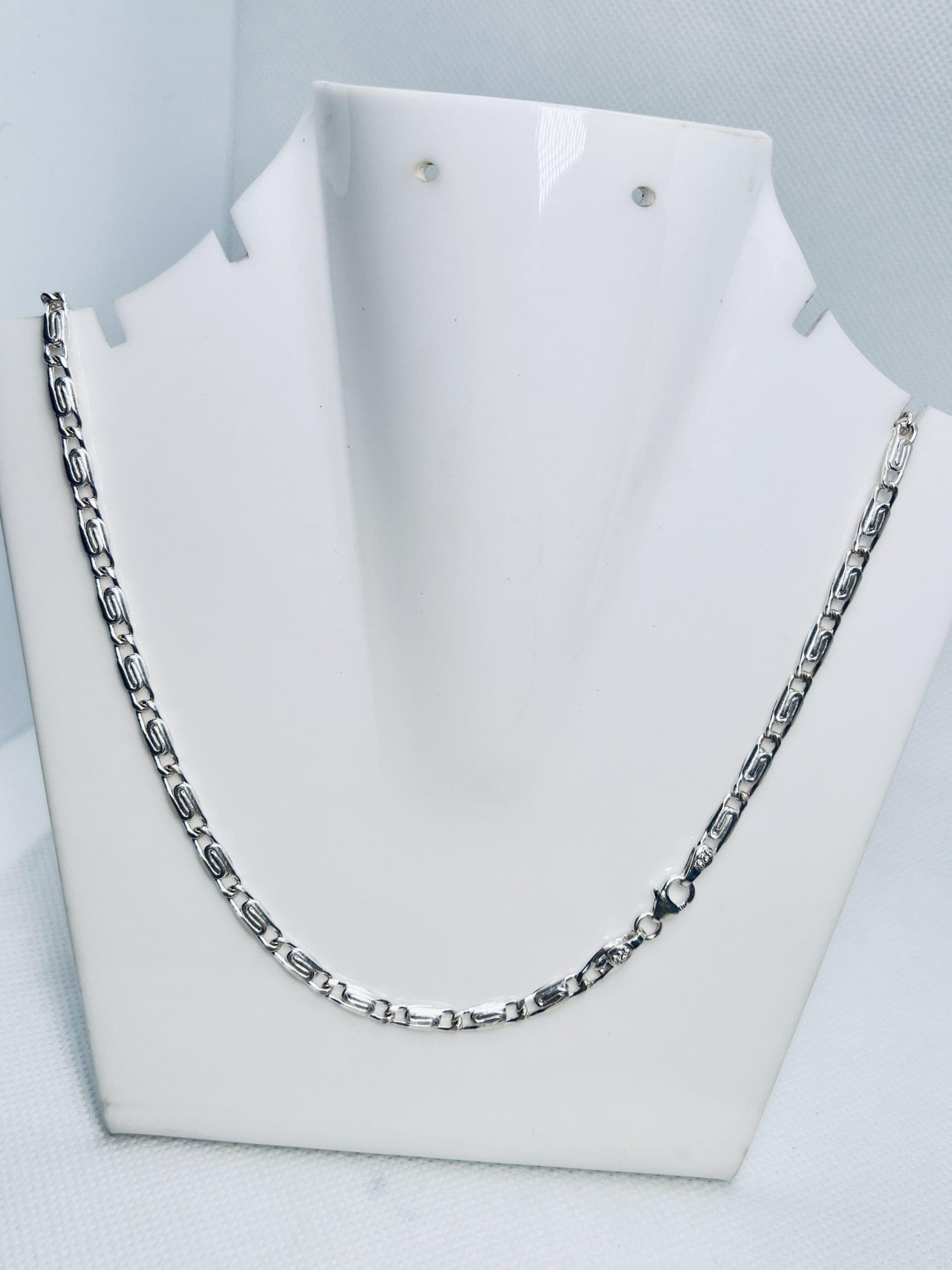 925 Sterling Silver Box Link Chain for Men