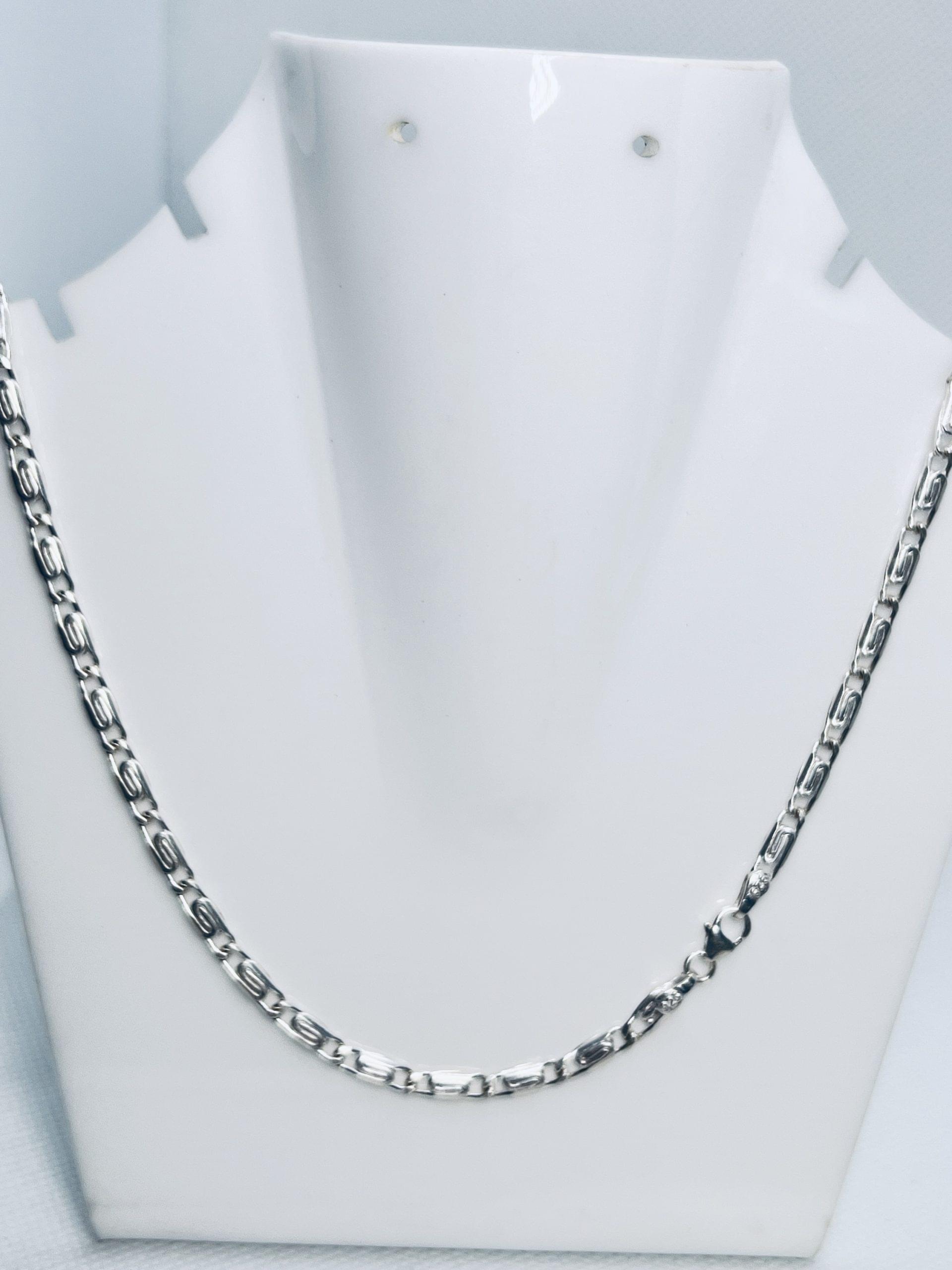 925 Sterling Silver Box Link Chain for Men - Image 2